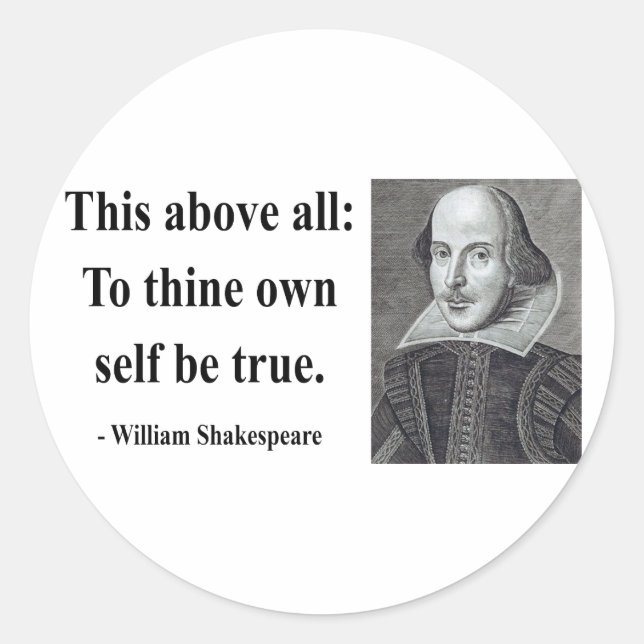 Sticker Rond Citation Shakespeare 8b (Devant)
