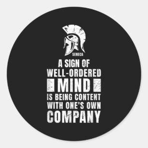 Sticker Rond Citation stoïque Seneca Philosophie stoïque Philos