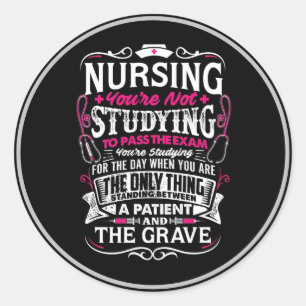 Sticker Rond Citations de soins infirmiers