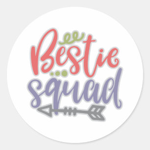 Sticker Rond Citations de votre équipe d'amitiés