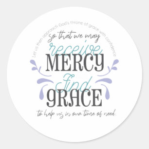 Sticker Rond Citations en hébreu 4:16