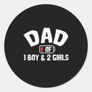 Sticker Rond Citations grand-père   Papa D'Un Garçon