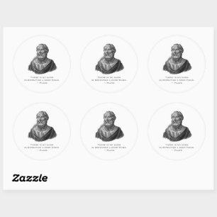Sticker Rond Citer le philosophe de Good Deed Plato