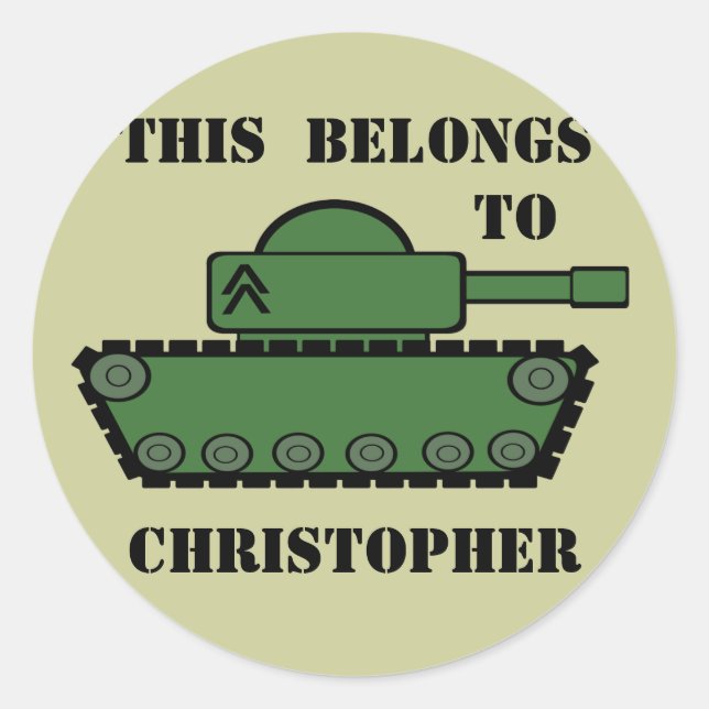 Sticker Rond Citerne militaire (Devant)