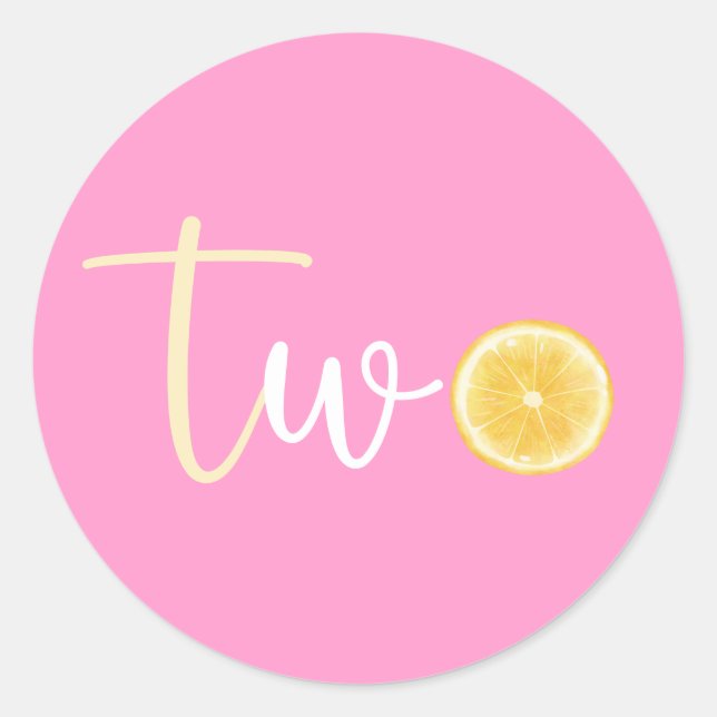Sticker Rond Citron deux ans (Devant)