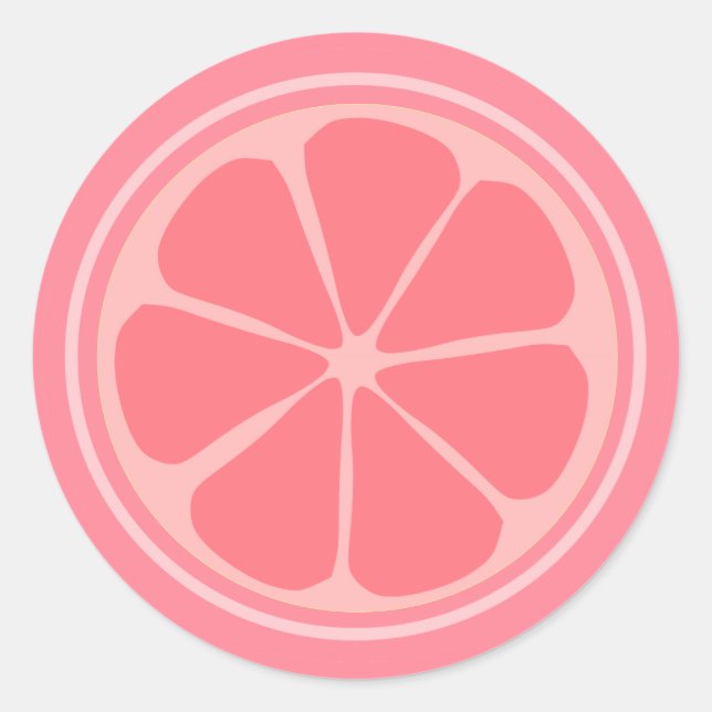 Sticker Rond Citron rose mignon (Devant)