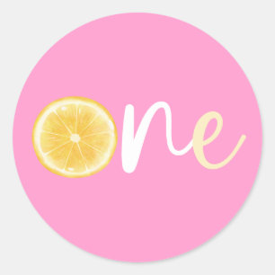 Sticker Rond Citron Un Anniversaire
