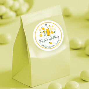 Sticker Rond Citronnade Limoncello Citron Fête d'anniversaire P