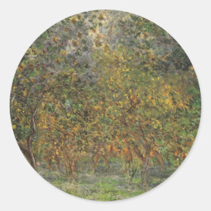Sticker Rond Citronniers à Bordighera par Claude Monet