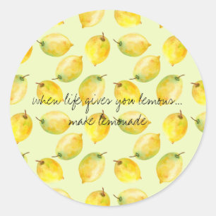 Sticker Rond Citrons