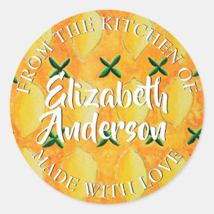 Sticker Rond Citrons de la cuisine de