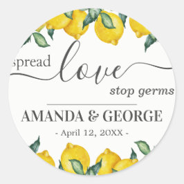 Sticker Rond Citrons propagent l'amour Mariage Favorisant la dé