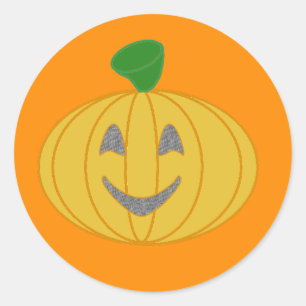 Sticker Rond Citrouille