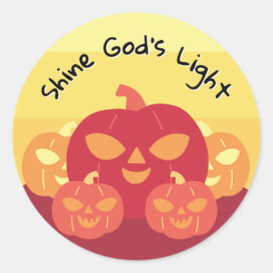 Sticker rond Citrouille clair de Dieu