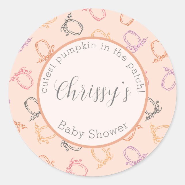 Sticker rond Citrouille de coupe dans le patch (Devant)