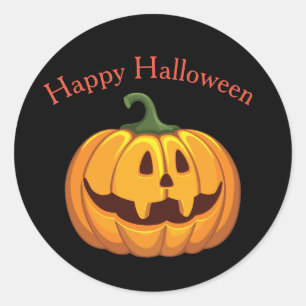 Sticker rond Citrouille Halloween