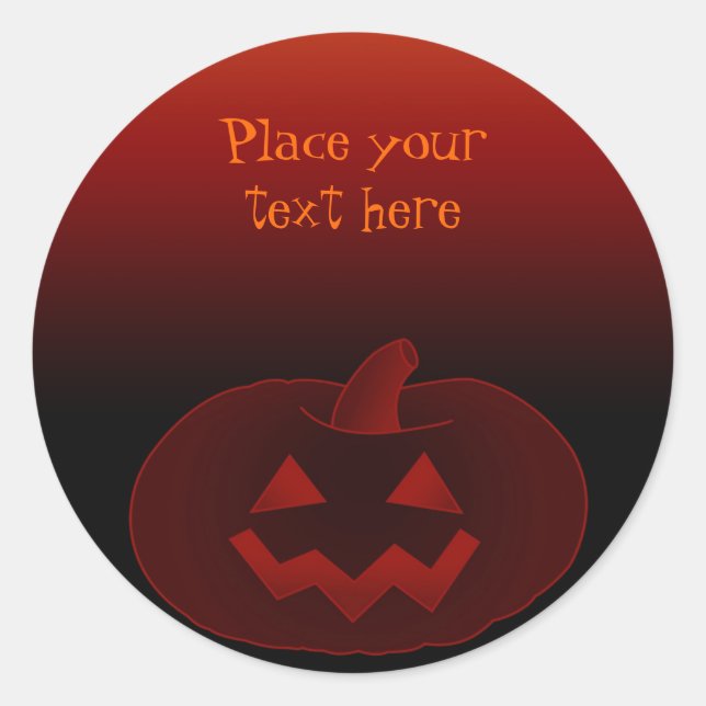 Sticker Rond Citrouille Halloween 002 (Devant)