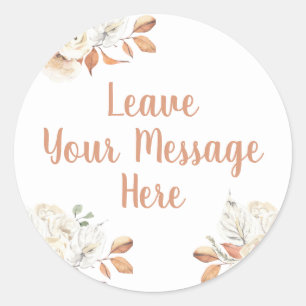 Sticker Rond Citrouille Orange Joyeux Anniversaire Votre Messag