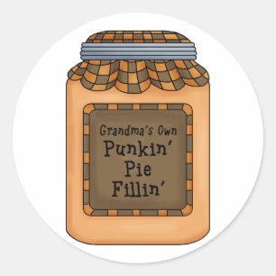Sticker Rond Citrouille Pie Fillin