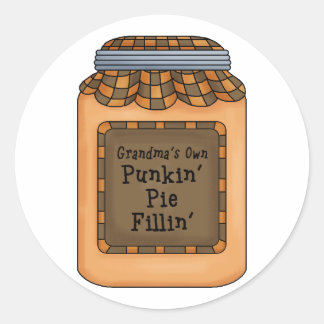 Sticker Rond Citrouille Pie Fillin