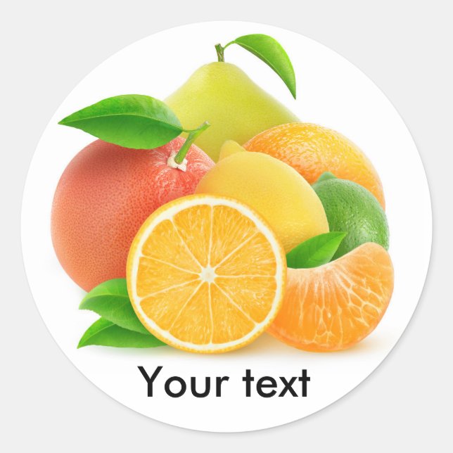 Sticker Rond Citrus fruits (Devant)