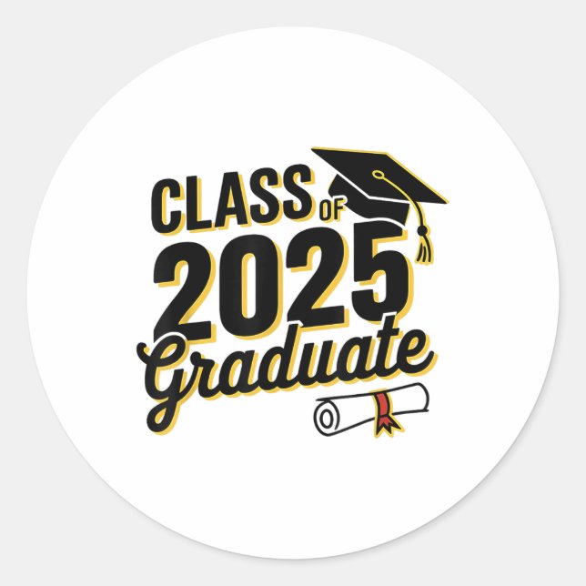 Sticker Rond Cl De 2025 Graduation 2025 _1 (Devant)