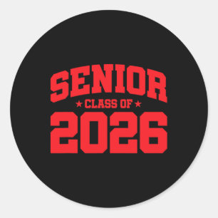 Sticker Rond Cl de 2026 - Dernière année de lycée - Senio