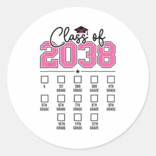 Sticker Rond Cl De 2038 Grow With Me Coquette Bow Retour À Scho