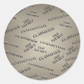 Sticker Rond Clair Top Secret
