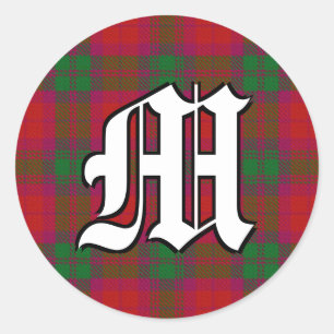 Sticker Rond Clan classique MacNab Tartan Monogramme