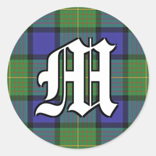 Sticker Rond Clan classique Muir Tartan Monogramme