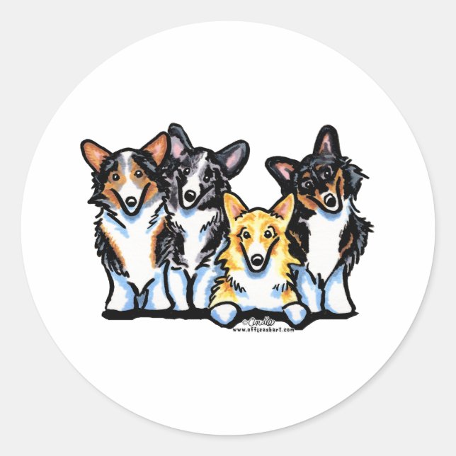 Sticker Rond Clan Corgi (Devant)
