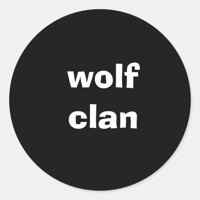 Sticker Rond clan de loup (Devant)
