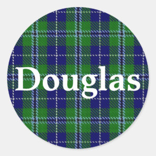 Sticker Rond Clan écossais Douglas Tartan Plaid