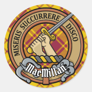 Sticker Rond Clan MacMillan Crest sur le tatan de robe