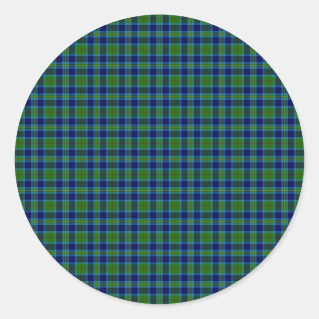 Sticker Rond Clan Miller Tartan (Devant)
