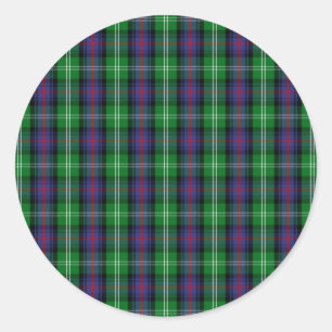Sticker Rond Clan Sutherland Tartan