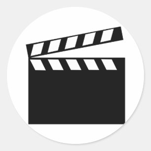 Sticker Rond Clappeur de films