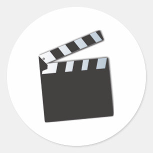 Sticker Rond Claquette de film