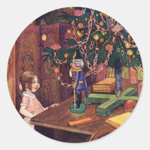 Sticker Rond Clara et Nutcracker