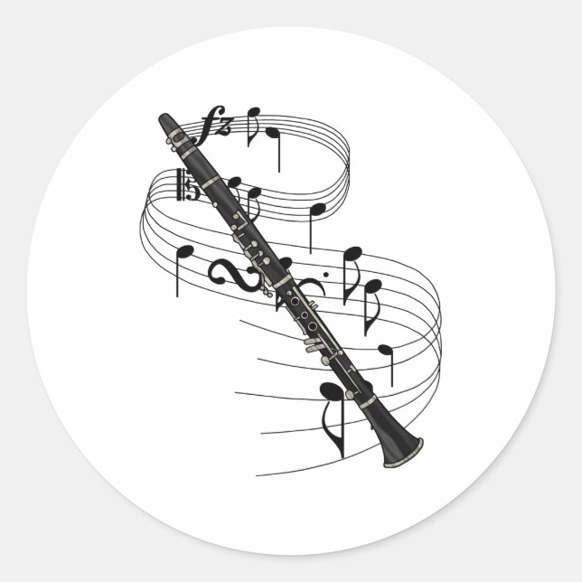 Sticker Rond Clarinet (Devant)