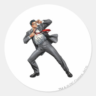 Sticker Rond Clark change de Superman