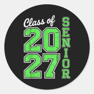 Sticker Rond Classe 2027 Senior 27 Haut