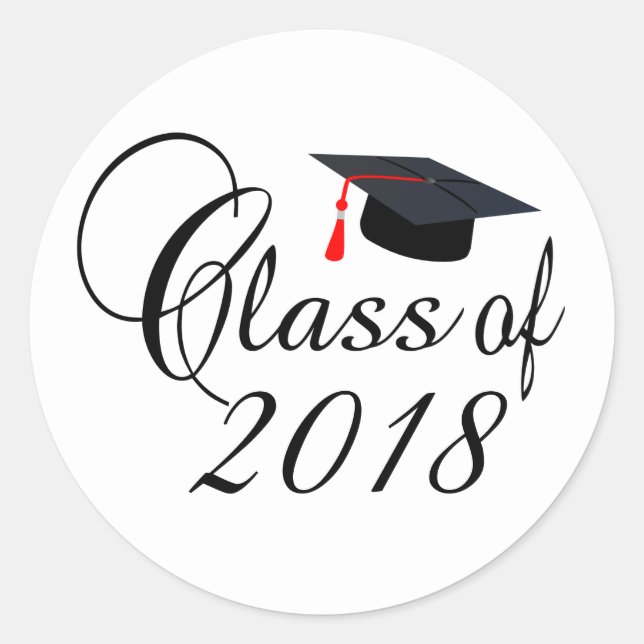 Sticker Rond Classe De 2018 (Devant)