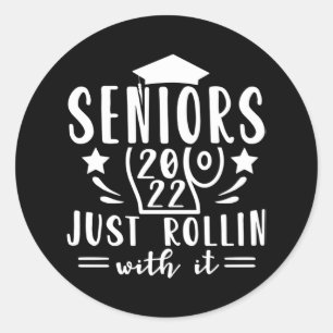 Sticker Rond Classe de 2022 Graduate Congrats the Grad