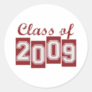 Sticker Rond Classe de diplômés de 2009