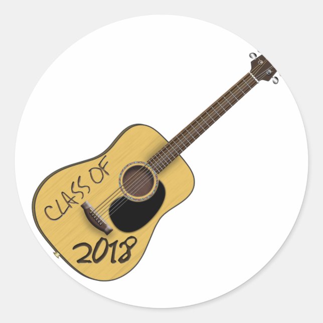 Sticker Rond Classe de guitare 2018 (Devant)