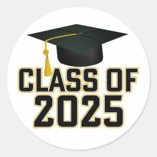Sticker Rond Classe d'or Letterman de 2025