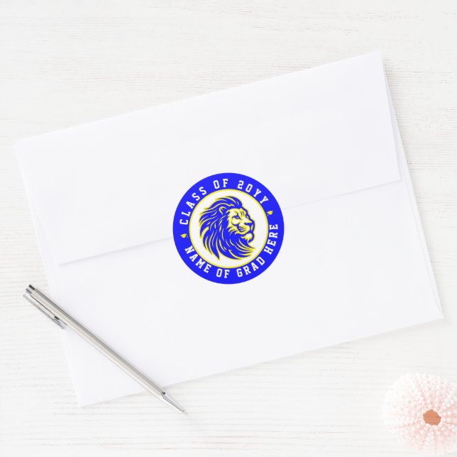 Sticker Rond Classe Lions Gahanna Lincoln de Sceau d'enveloppe  (Enveloppe)