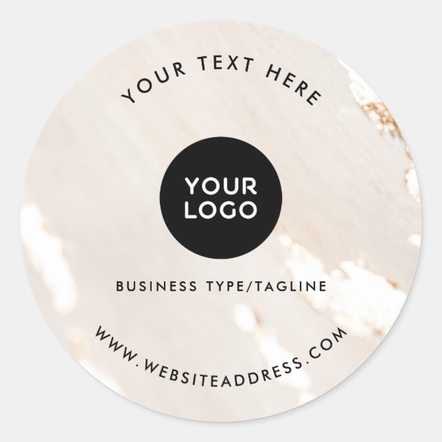 Sticker Rond Classe moderne Gold Foil Professionnel (Devant)